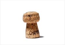 Natural cork for champagne and sparkling wine