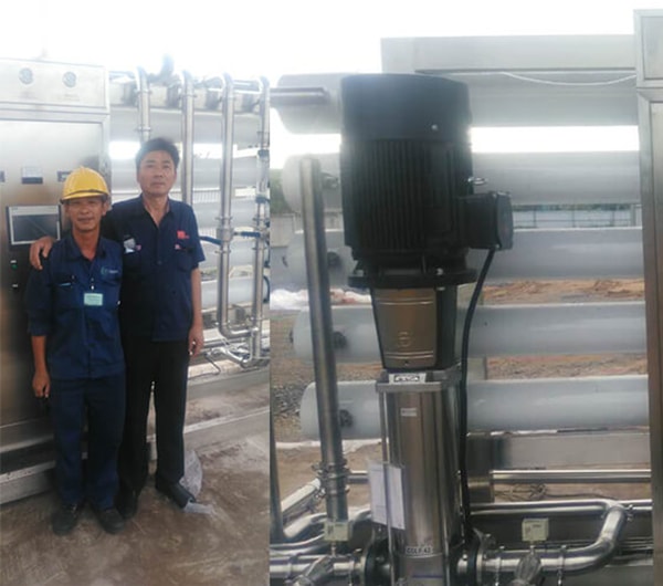 Vietnam customer satisfied our after-service to water treatment machine 