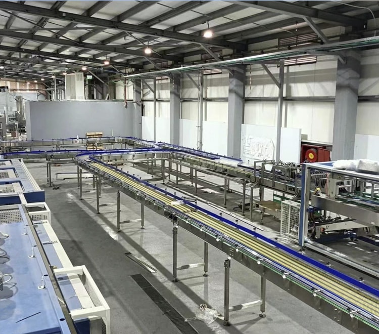 24,000 bottles per hour glass bottle CSD drink line installation is coming to an end